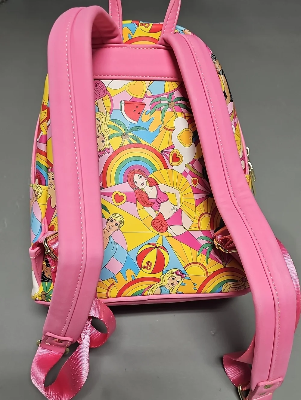 Loungefly × Barbie Fun In The Sun Mini Backpack Beach Theme Multicolor